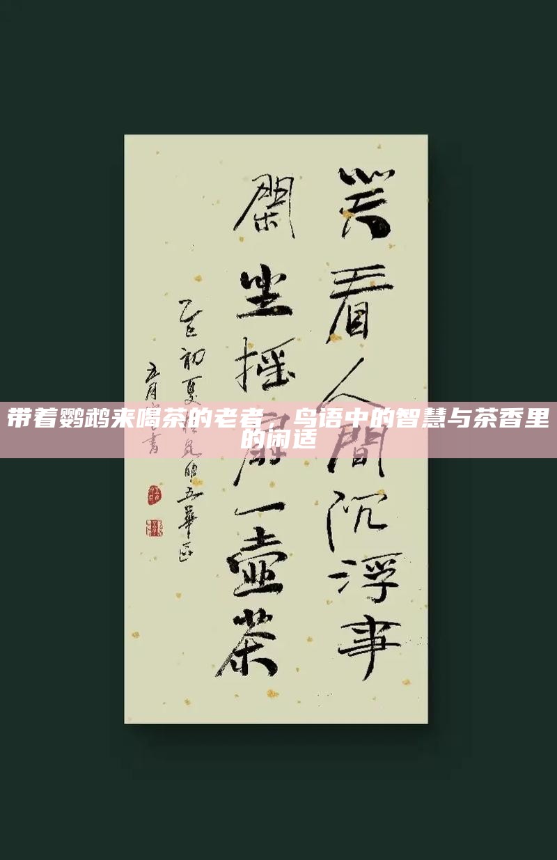 带着鹦鹉来喝茶的老者，鸟语中的智慧与茶香里的闲适